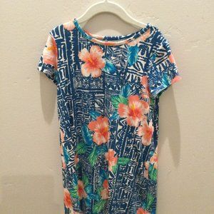 Tori Richard Kids Short Sleeve Floral Dress / Size Small (6-7)